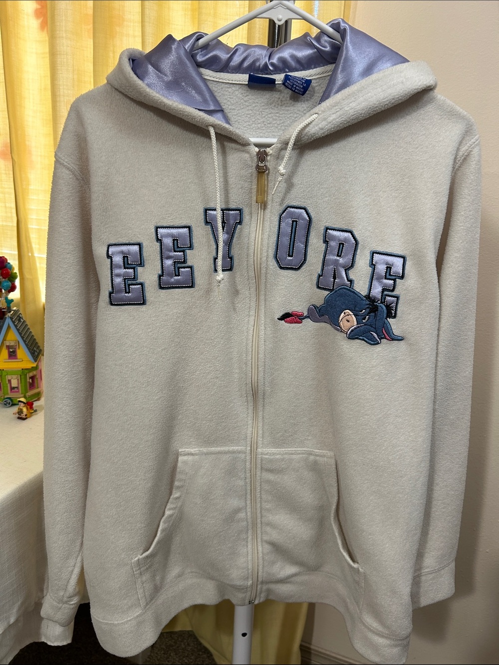 Eeyore Zip Up Jacket with Purple Details - Disney Winnie the Pooh - Size L